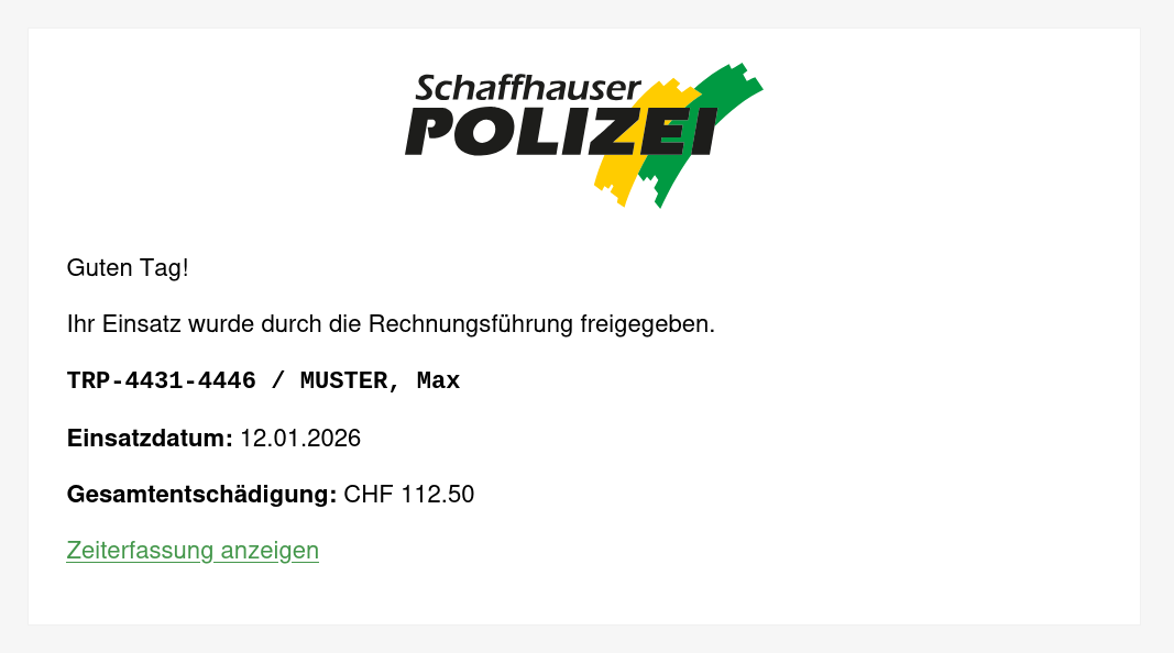 E-Mail Bestätigung an Dolmetschende