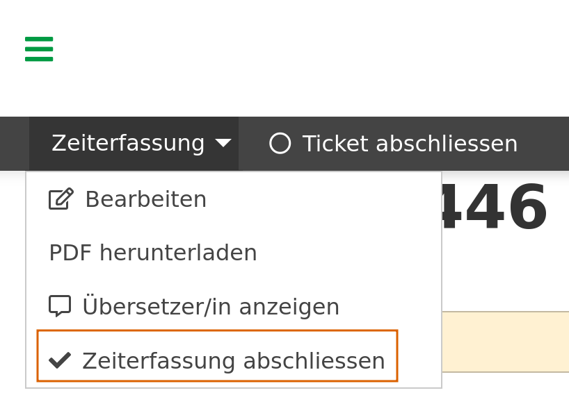 Zeiterfassung abschliessen